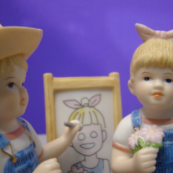 VTG Homco Home Interiors Denim Days Portrait of Debbie Figure # 15356-03 - Picture 14 of 16